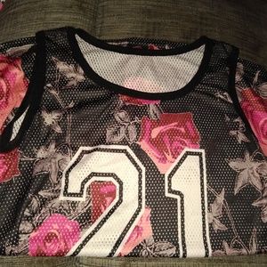 Rose colored jearsy tank top 🌹